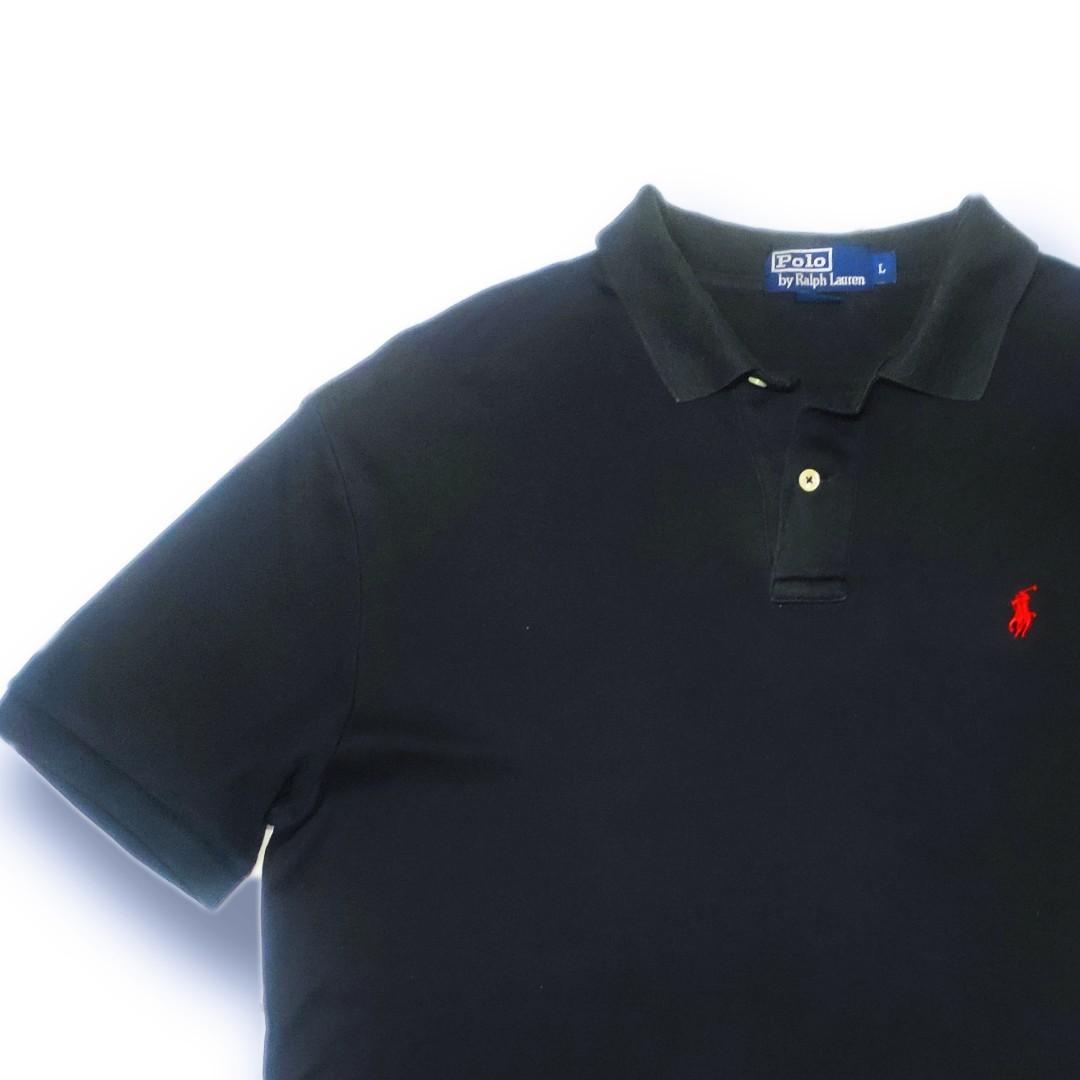 Black ralph lauren cheap polo shirt red logo