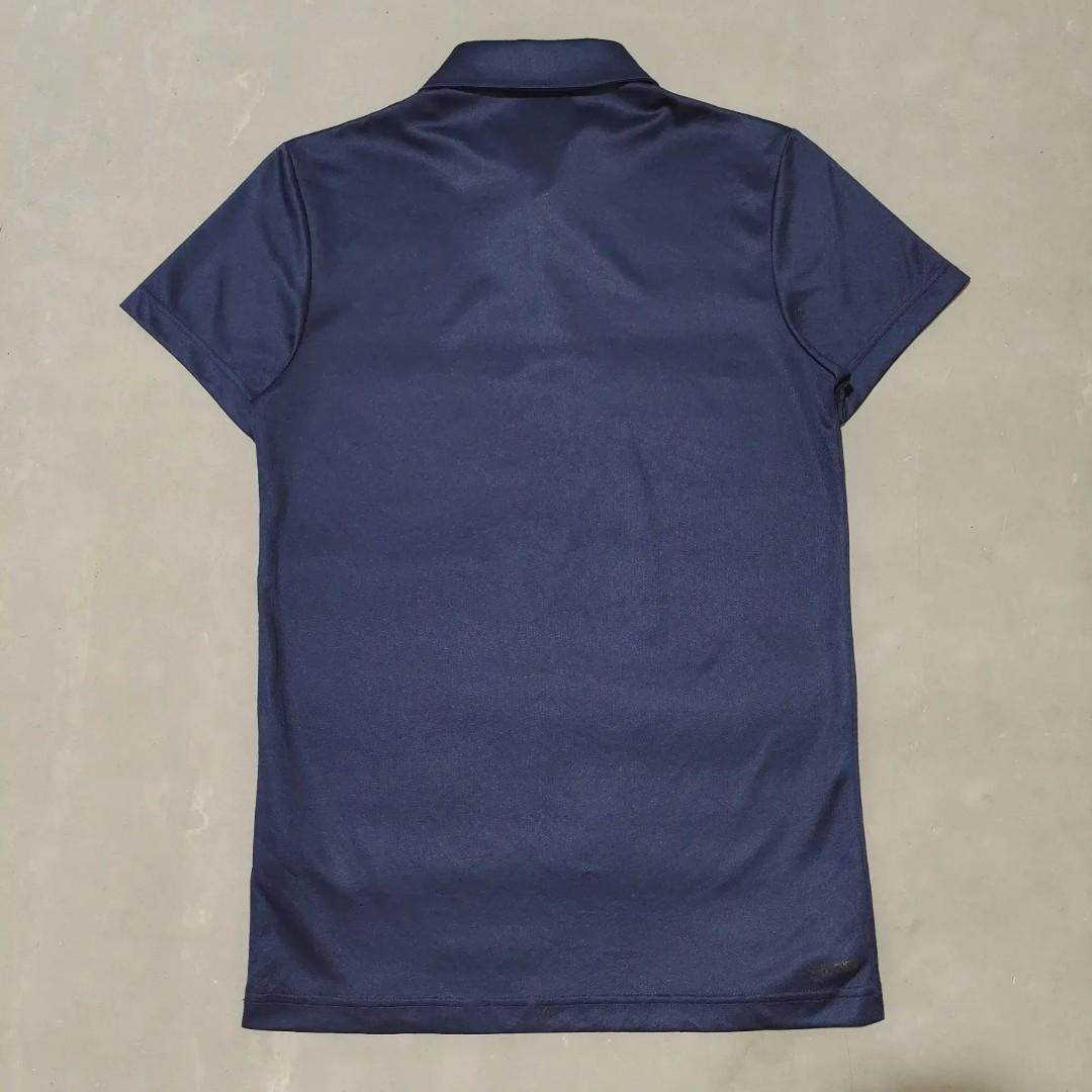 Adidas Navy Blue Golf Polo Shirt For Ladies, Fesyen Wanita, Pakaian