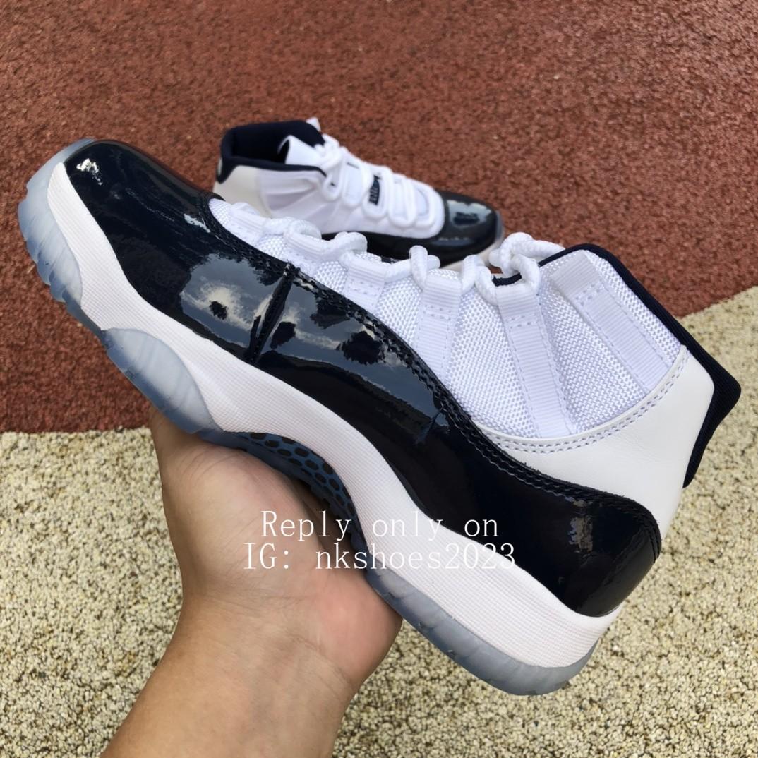 Air Jordan 11 AJ11 Midnight Blue White Blue UNC High Top Couple