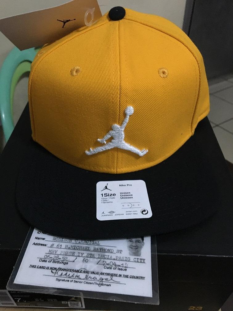 AIR JORDAN PRO JUMPMAN YELLOW WHITE SNAPBACK CAP BNDS Men s