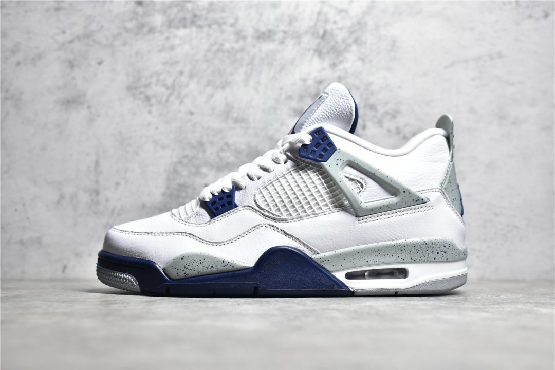Air Jordan 4 Retro White Midnight Navy DH6927 140 Men s Fashion