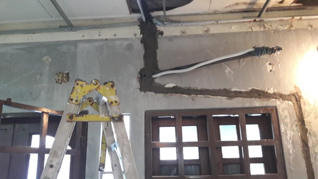 AIRCOND One stop solution hacking conceal Electrical wiring works