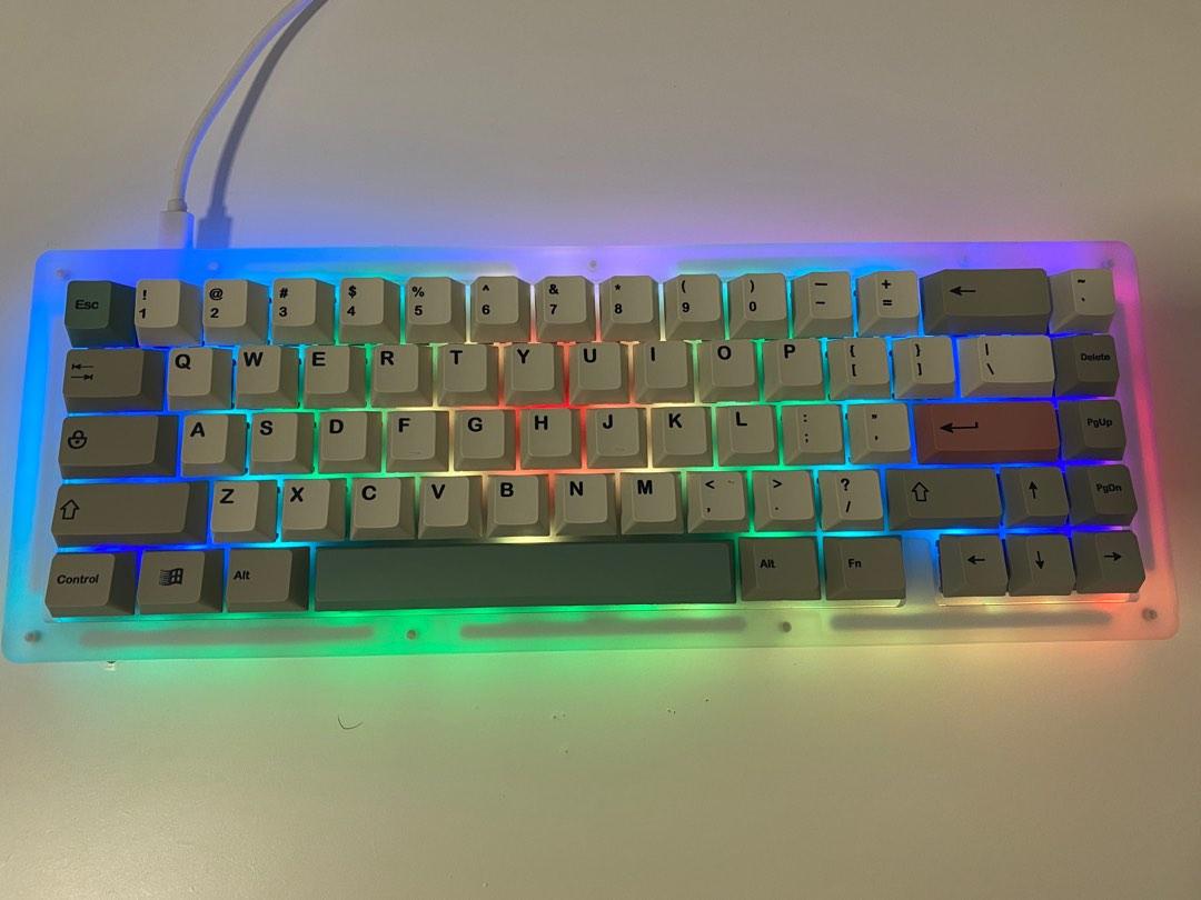 Thocky Akko ACR67 tactile acrylic Modded Custom Mechanical Keyboard