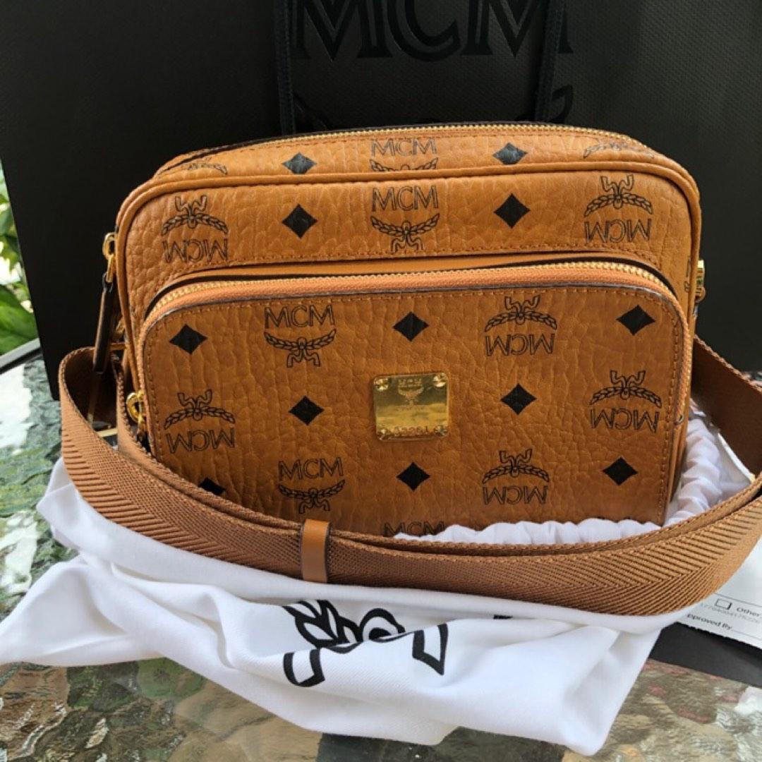 MCM Mini Heritage Satchel in Visetos-Cognac (authentic), Luxury, Bags &  Wallets on Carousell