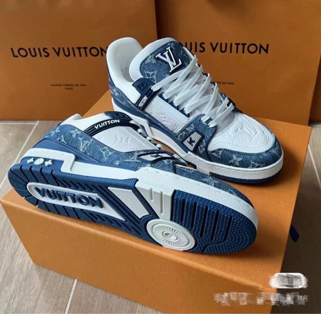 Today's LV trainer denim blue Retail Materials Version is ready