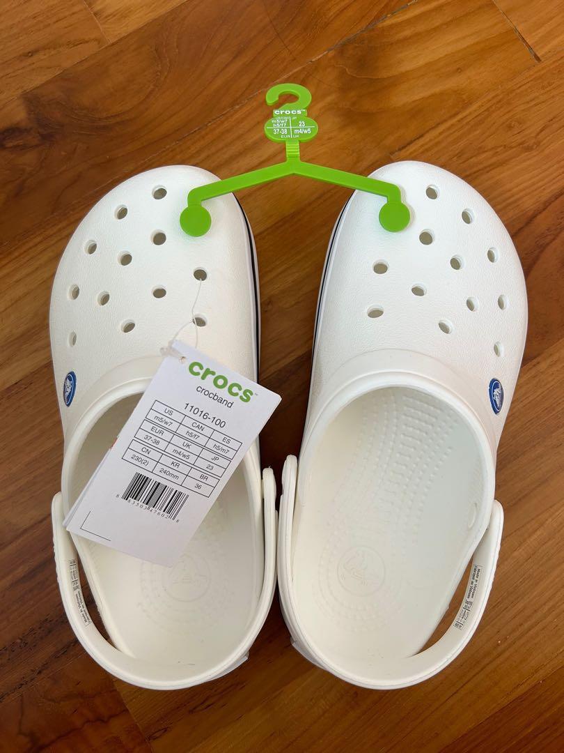 Authentic White Crocs Crocband clog