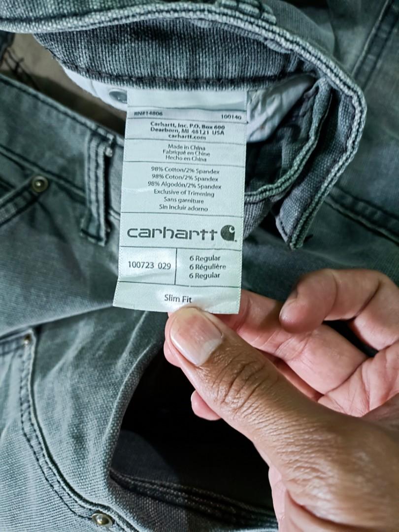 Carhartt slim fit double knee pants, Men's Fashion, Bottoms, Jeans on  Carousell