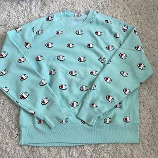 Champion Mint Green Printed Crewneck Sweater [Size XL on tag]