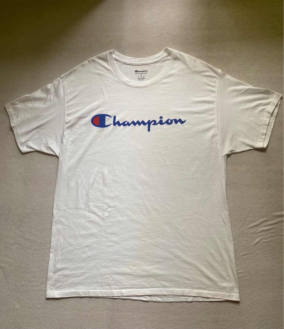 Blue and white champion shirt outlet