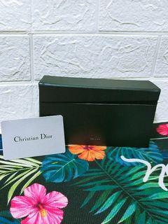 Christian Dior Sunglasses Case Black Leather