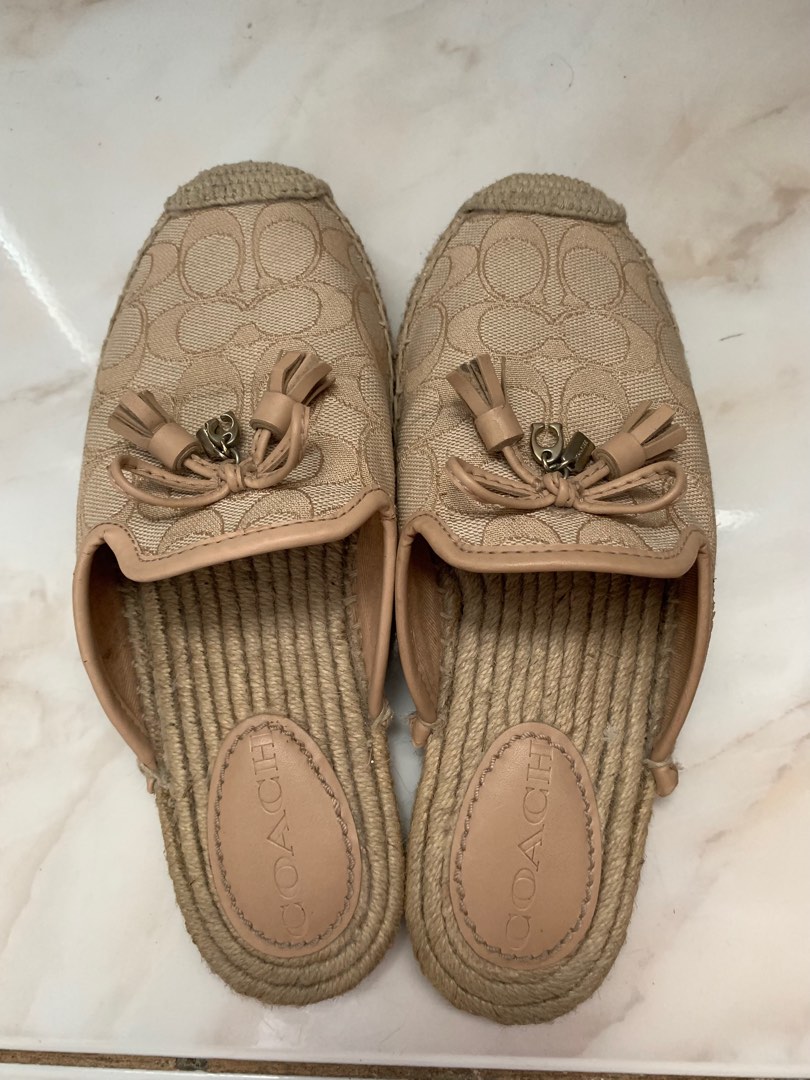 Coach Cassidy Espadrille Slides Women s Fashion Footwear Slippers and slides on Carousell