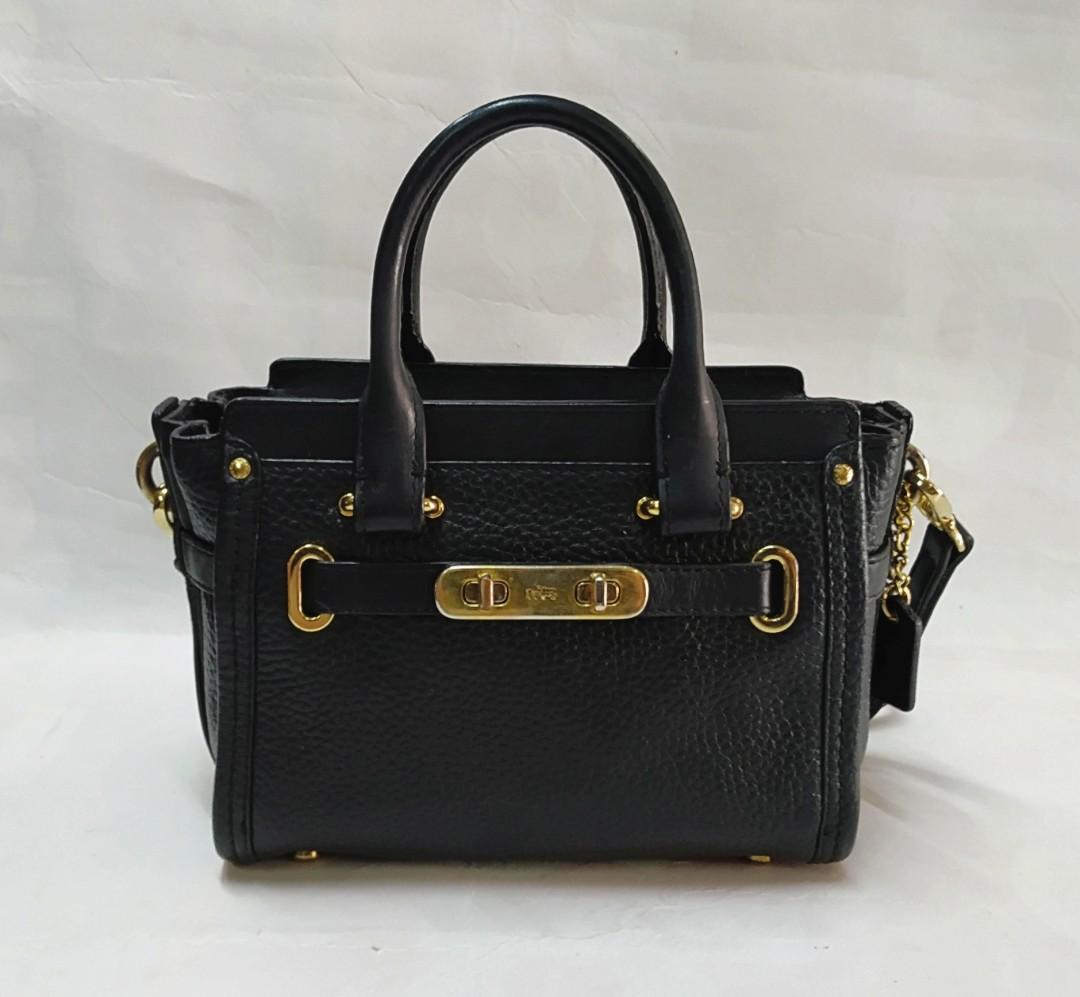 Coach swagger top pebble leather