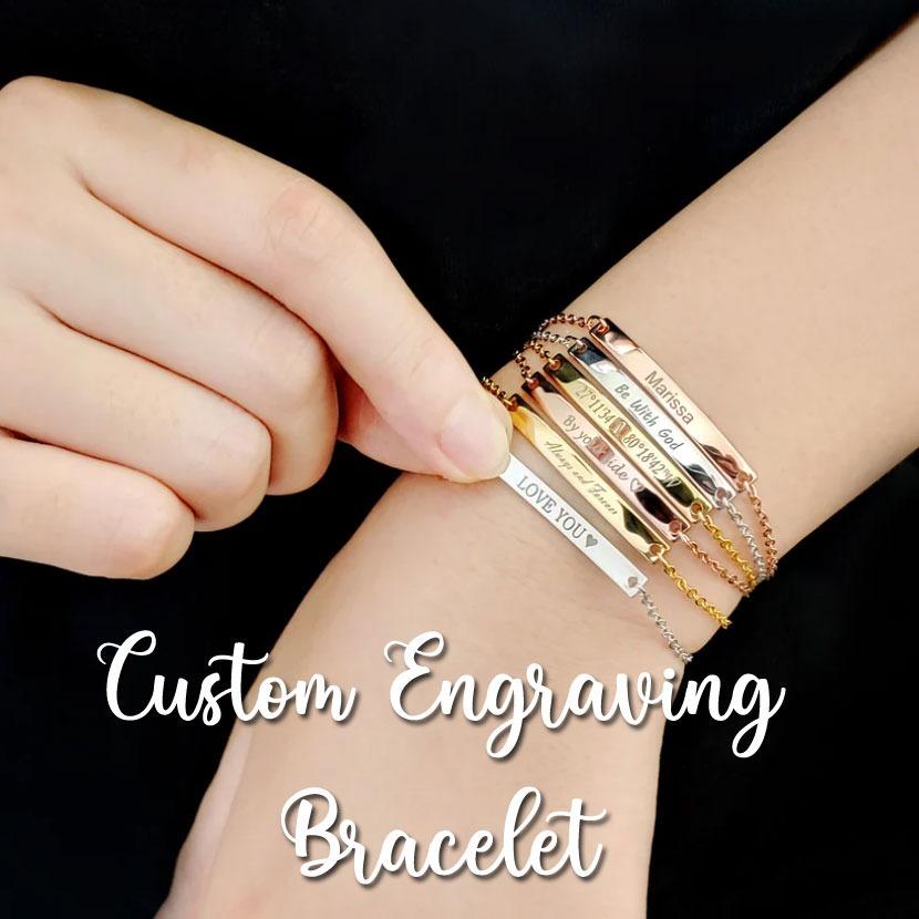 Girlfriend on sale name bracelet