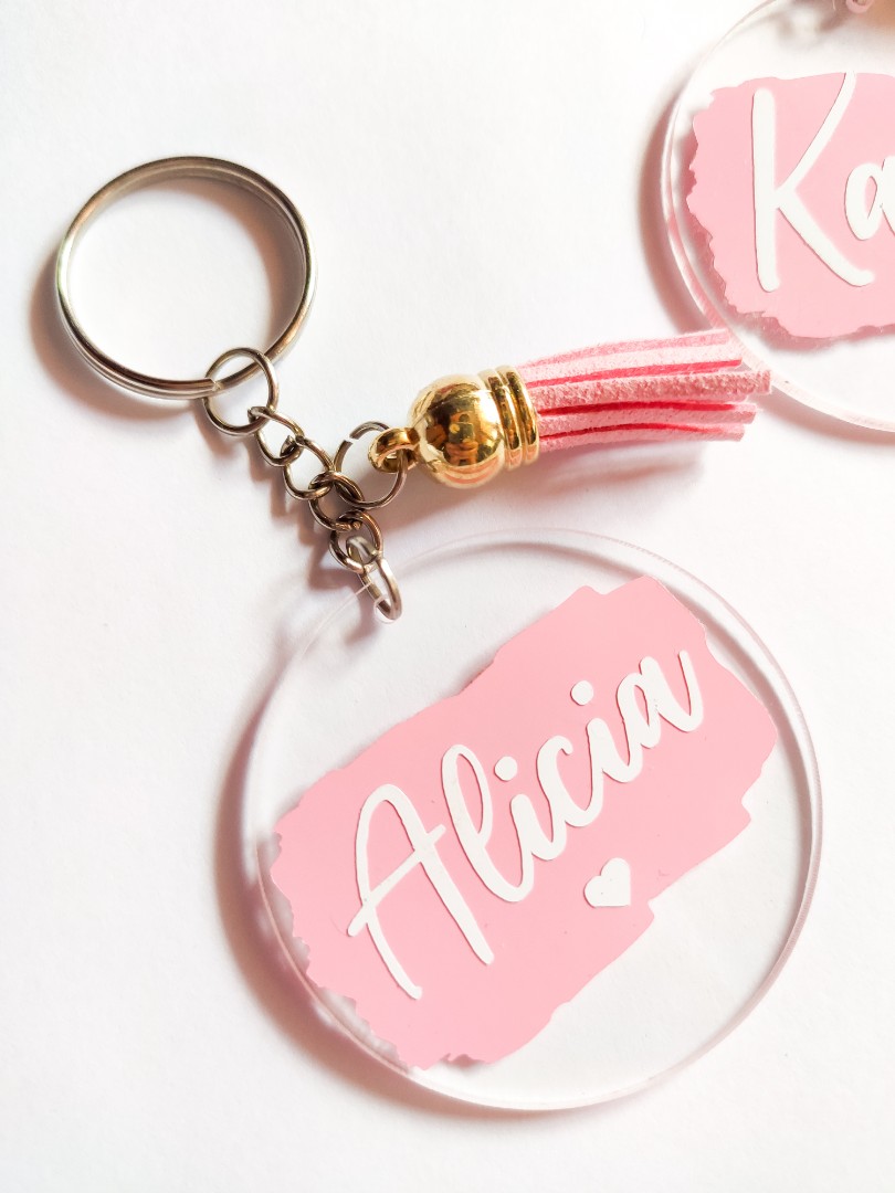 personalized laser etched acrylic keychain — the kimi collective
