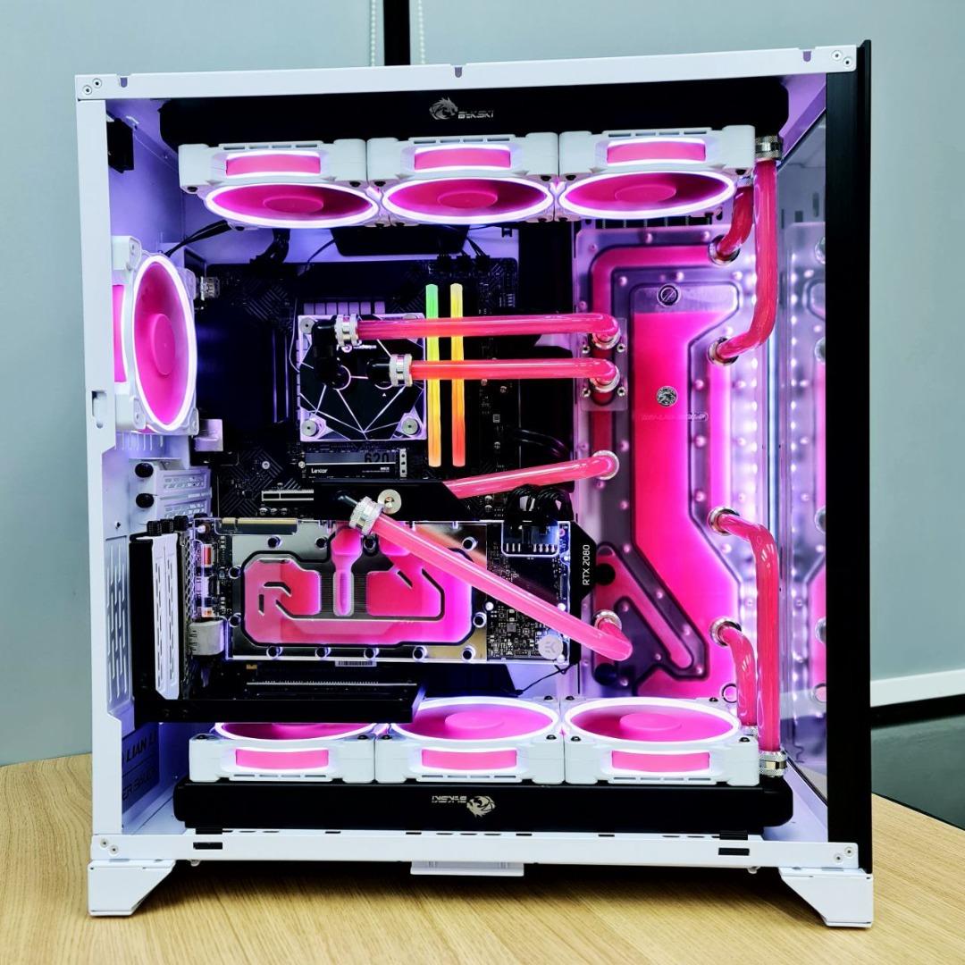 Pink water cooled pc shop