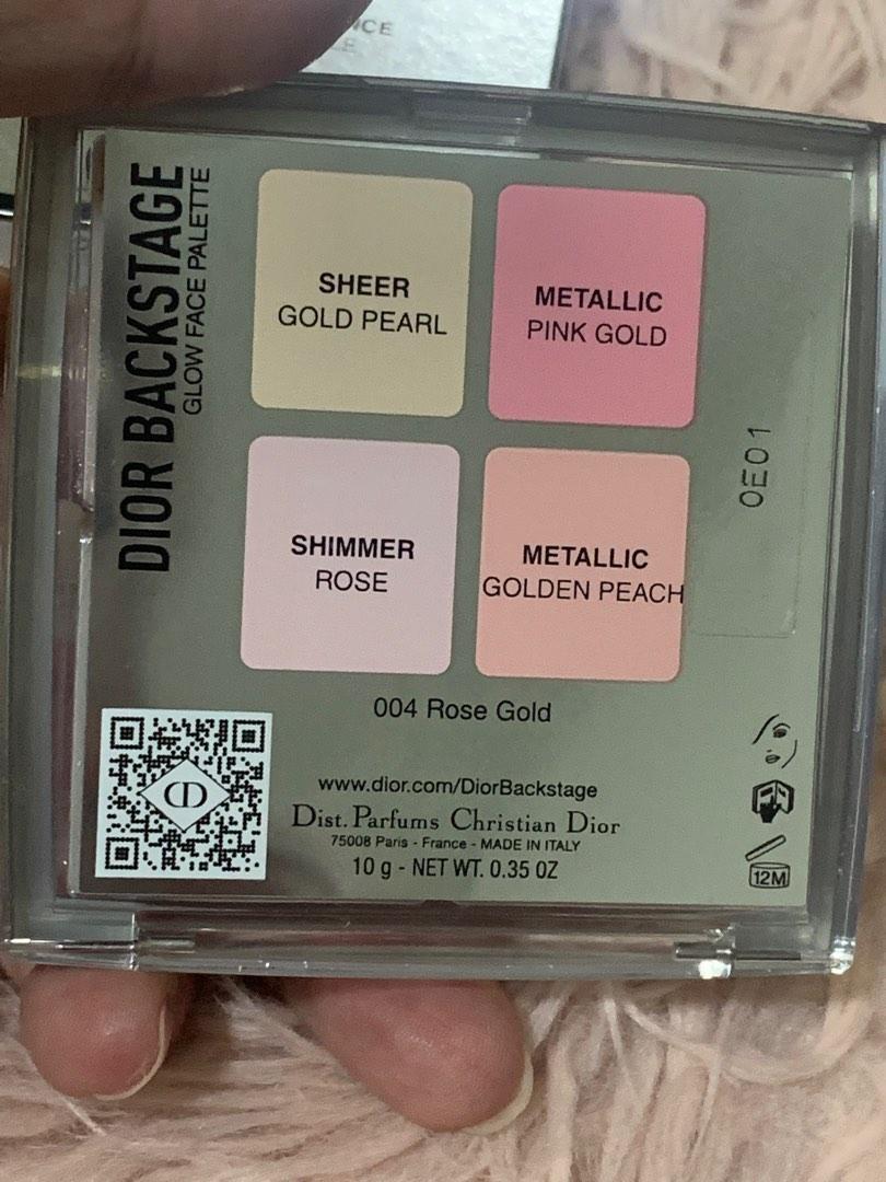Dior backstage Glow Face Palette 004 rose gold, Beauty & Personal Care