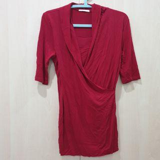 Elin nursing top red