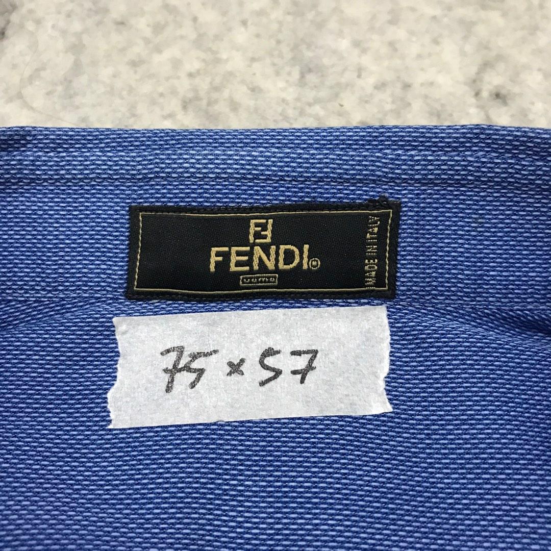 FENDI / KEMEJA BASIC / VINTAGE / KEMEJA POLOS / BIRU / KANTOR ...