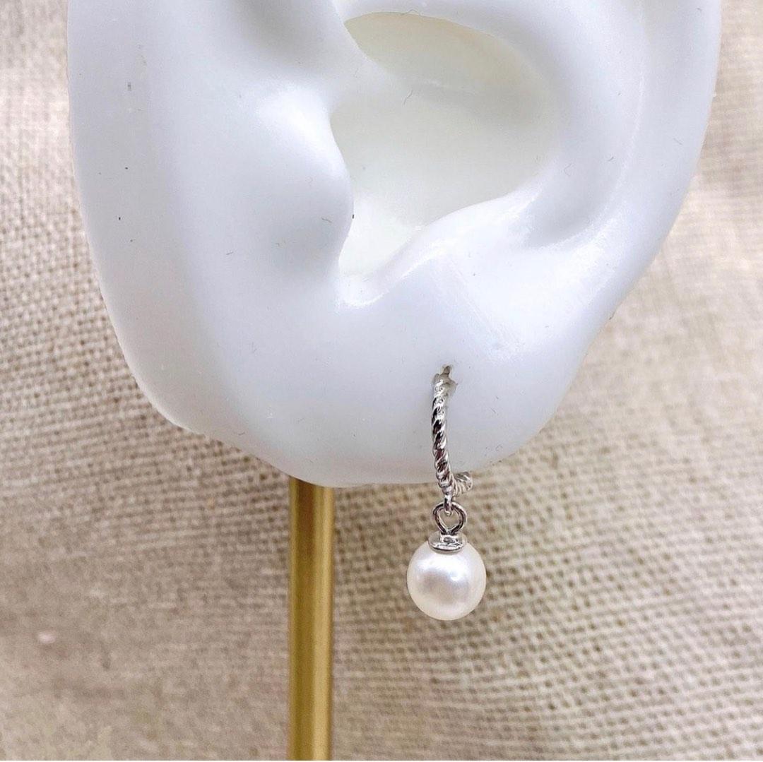 Double pearl drop new arrivals earrings