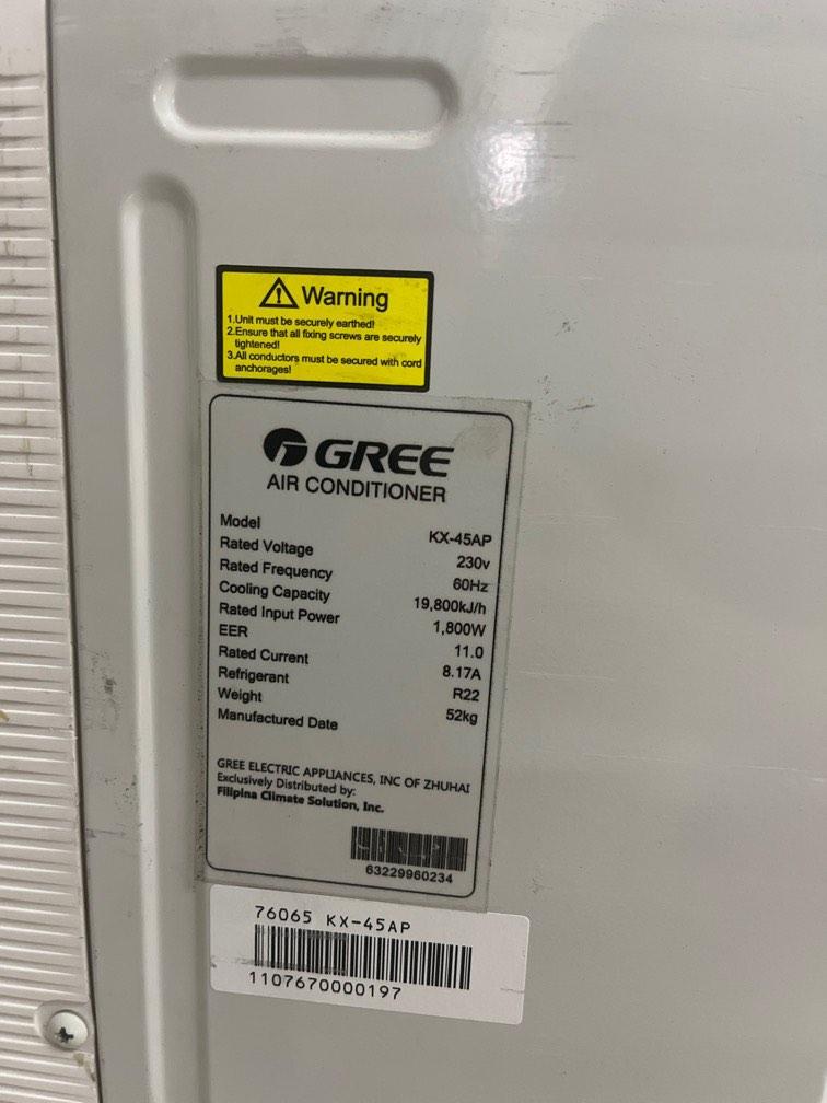 AIRCON 2HP GREE 2.0 Non inverter KX45AP AIRCON Window Type