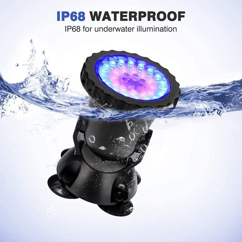 Tiardey LED Garden Pond Lighting, RGB Underwater Spotlights, Color
