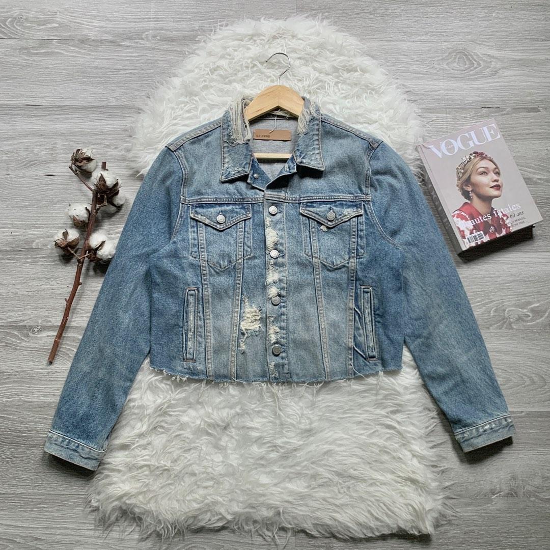 Grlfrnd cara store cropped denim jacket