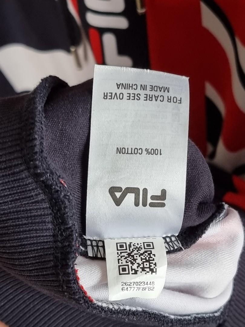 Fila white line hoodie on sale