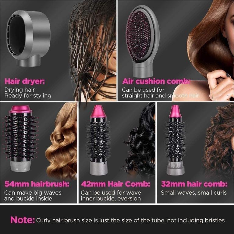 Hot Air Brush Set, Upgrade Interchangeable 5 in 1 Hot Air Brushes for