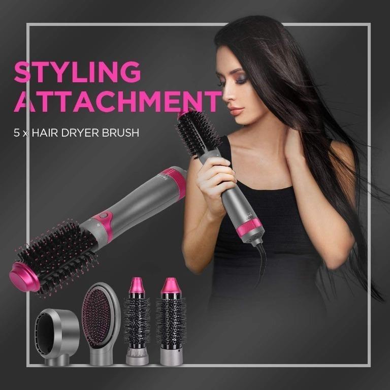 Hot Air Brush Set, Upgrade Interchangeable 5 in 1 Hot Air Brushes for