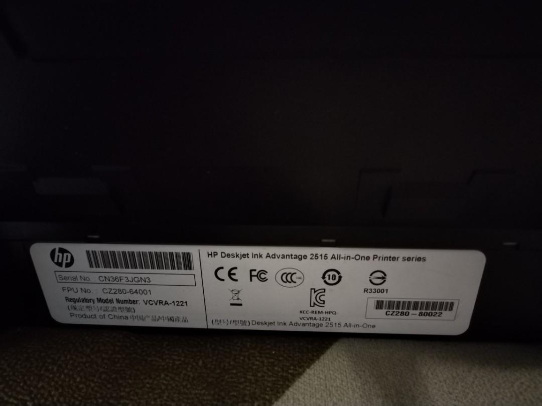 HP Deskjet 2515 all in one Printer, Computers & Tech, Printers ...