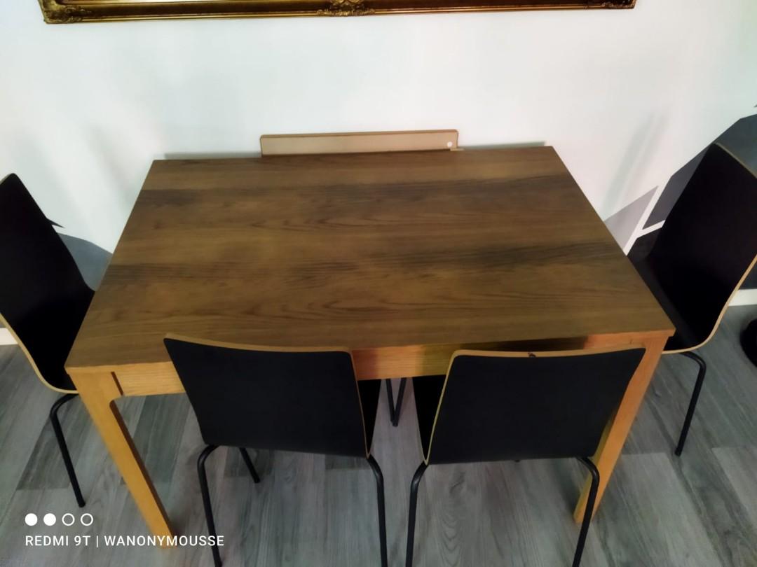IKEA extendable table 120/180cm X 80cm, Furniture & Home Living