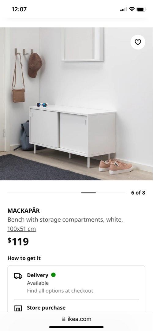 Ikea MACKAPAR shoe / bench / storage, Furniture & Home Living