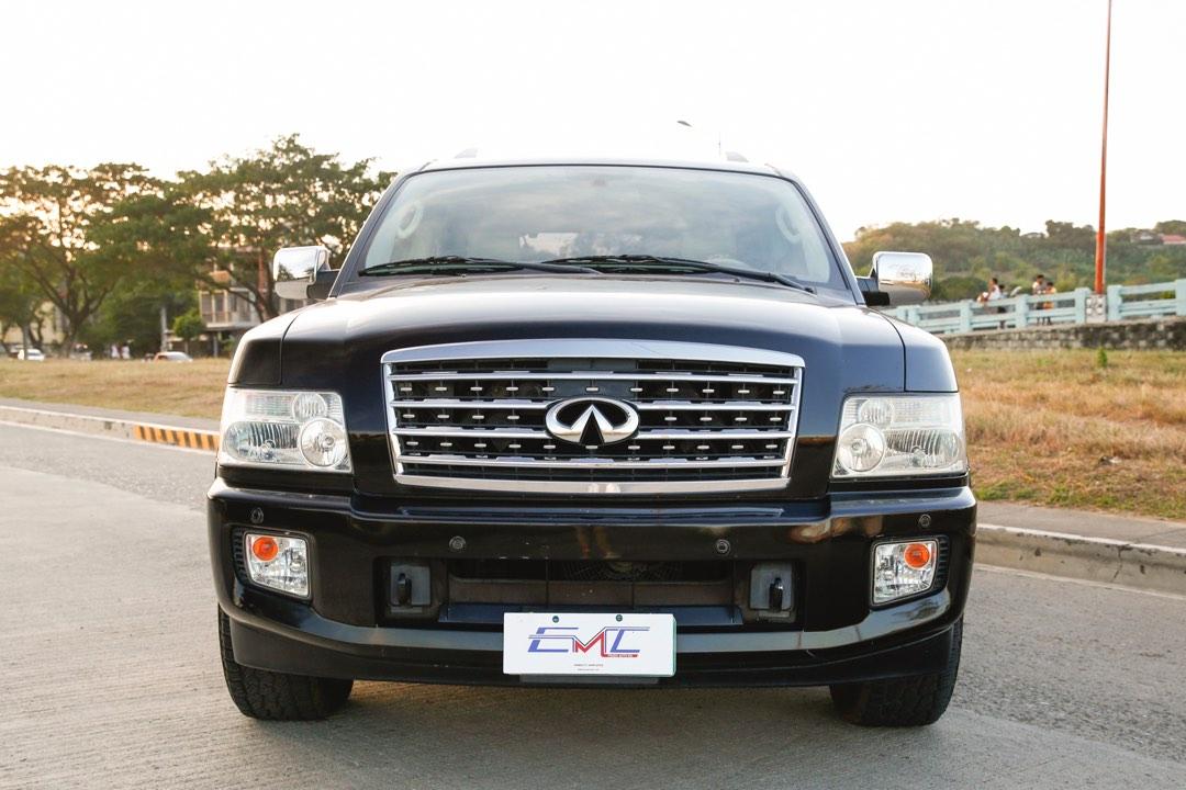 2010 Infiniti QX56 Auto (Category: Used Cars) located in Quezon City. Submitted by emcpradoautoinc (Listing ID 1186369268, Image 2). Description: 2010 Infiniti QX56 A/T Gas V8 80T kms Ending plate 1 ₱1,495,000 Accepting car trade ins Bank financing approved Price is negotiable Credit cards accepted For Inquiries Daniel Ortilano 0917 823 7263.