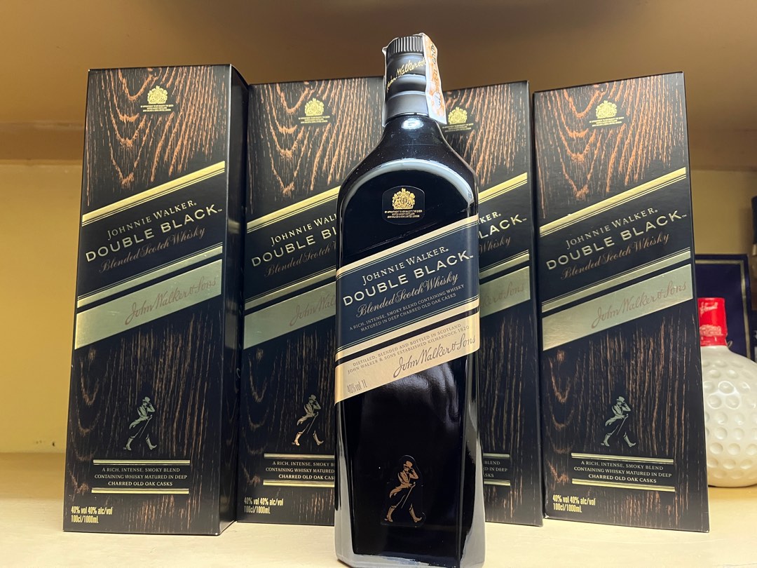 Johnnie walker double black 1 litre bottle, Food & Drinks, Beverages on Carousell