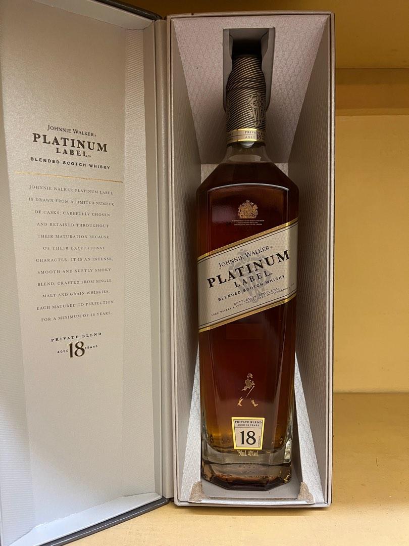 Johnnie walker platinum label 750 ml bottle, Food & Drinks ...