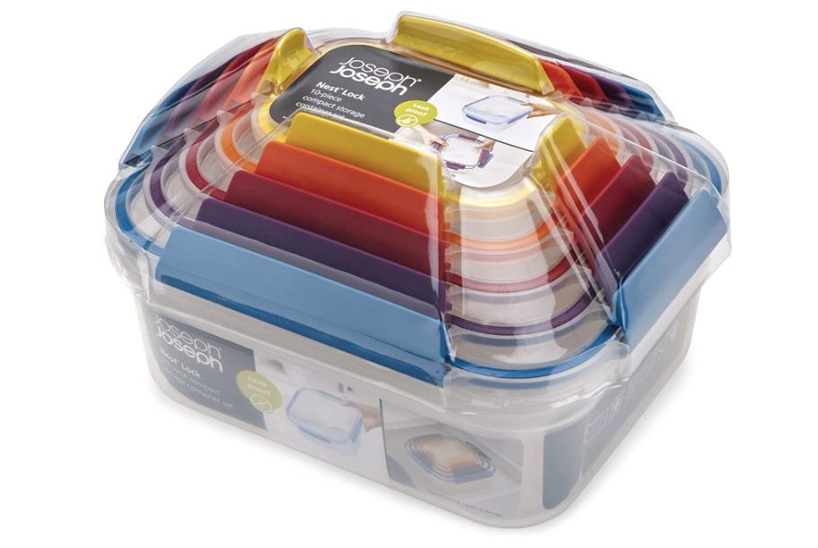 Joseph Joseph Nest Lock Plastic Food Storage Container Set with