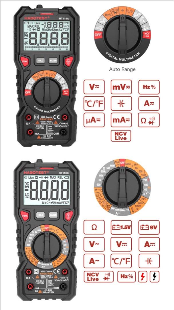 KAIWEETS DIGITAL MULTIMETER HT118A, Furniture & Home Living, Home