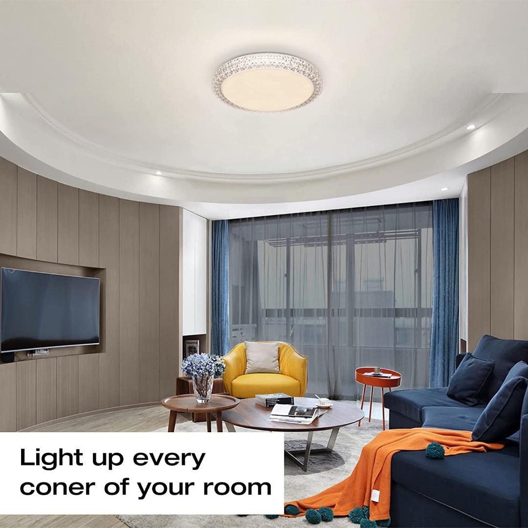 LED Ceiling Light, OOWOLF Dimmable 3000K 6500K Round Ceiling Lights