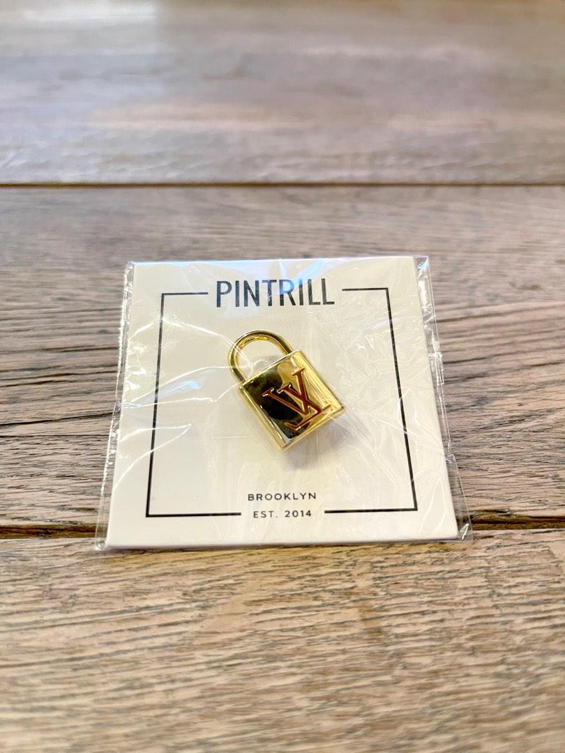 Louis Vuitton x Virgil Abloh Backwards LV Monogram Gold Pin