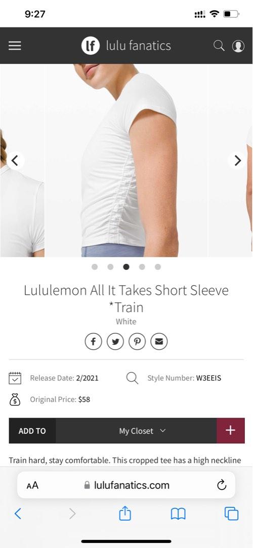 Lululemon Twist & Train Short Sleeve - Black - lulu fanatics