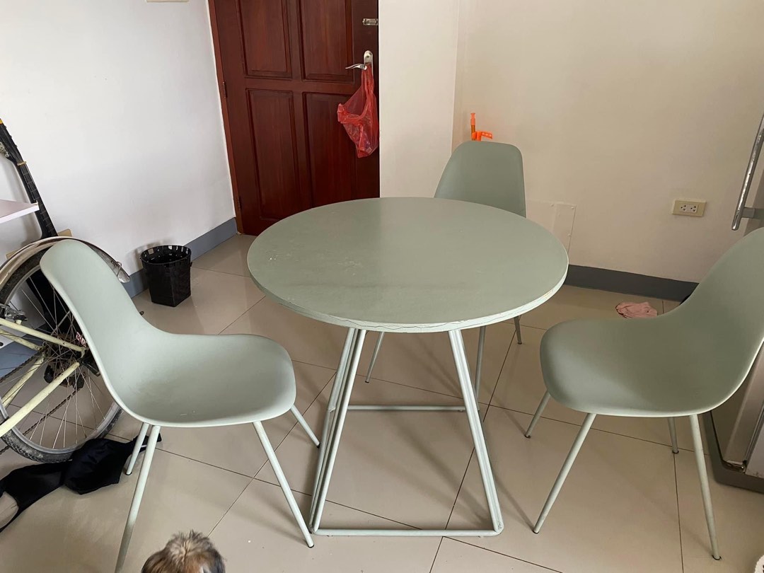 Mandaue Foam Scandinavian Three Chair Dining Set, Furniture & Home