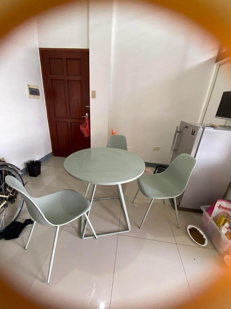 Mandaue Foam Scandinavian Three Chair Dining Set, Furniture & Home