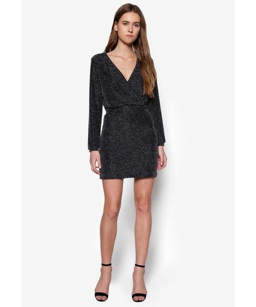 Mango metallic deals thread dress