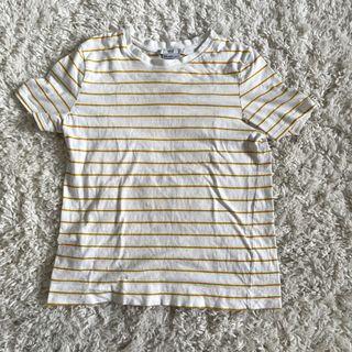 Mango Yellow and White Striped Tee [Size S]