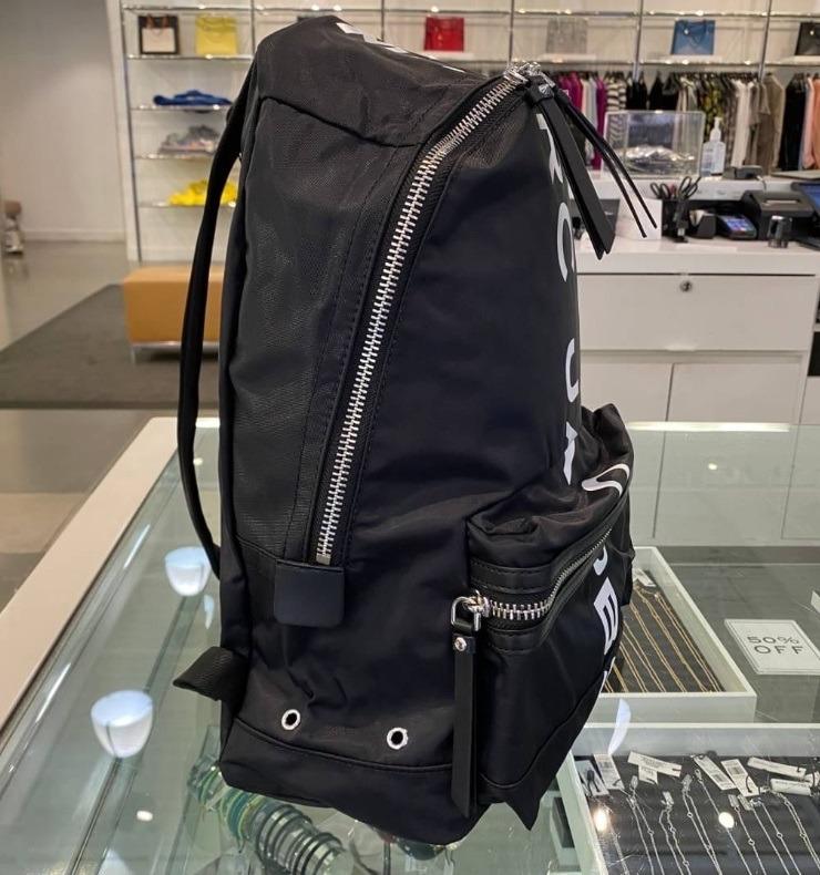 MARC JACOBS Suspiria Logo Print Black Backpack