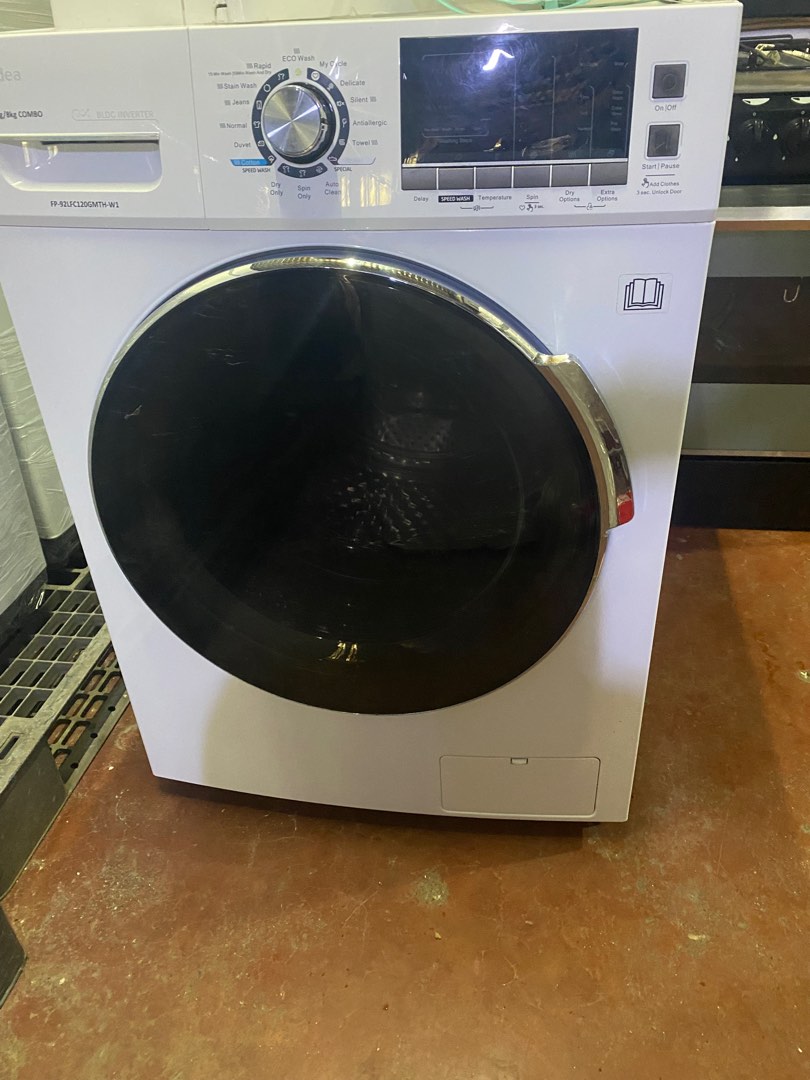 MIDEA 12kg 2in1 washer and dryer combo inverter digital, TV & Home