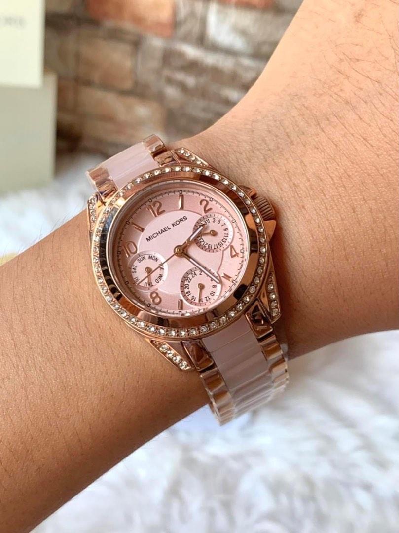 MK BLAIR CERAMIC ROSEGOLD AUTHENTIC WATCH Women s Fashion Watches Accessories Watches on Carousell