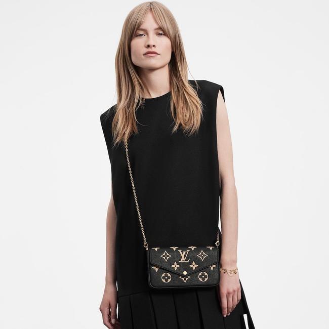 Louis Vuitton Felicie Pochette Bicolor Monogram Empreinte Black