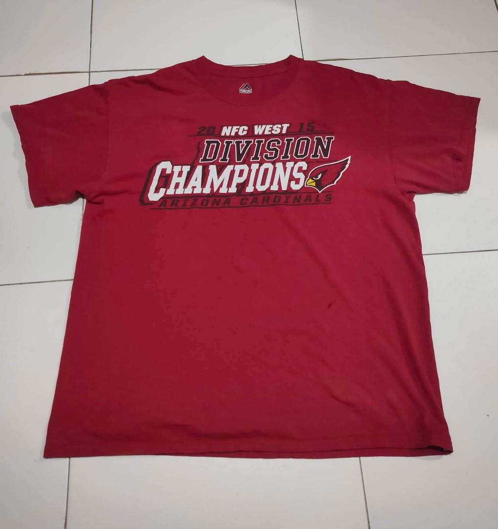 NFL 2015 Arizona Cardinals NFC East Division Champion T SHIRT L Majestic Men s Fashion Tops Sets Tshirts Polo Shirts on Carousell