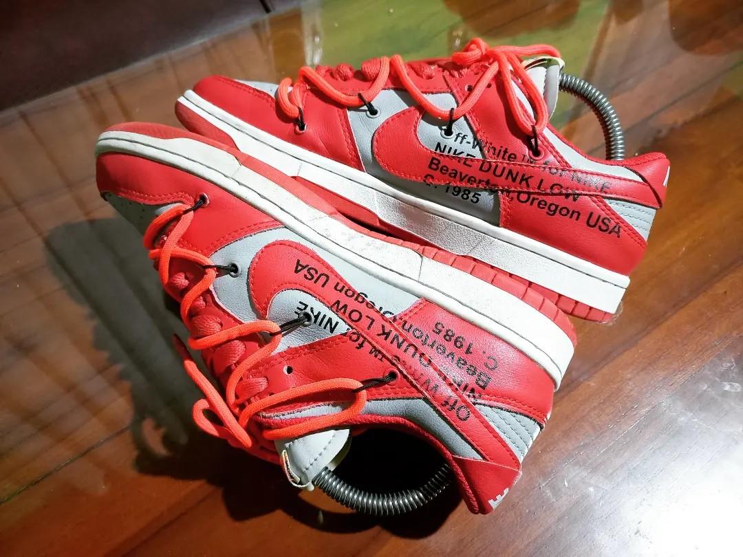 dunk low off white red